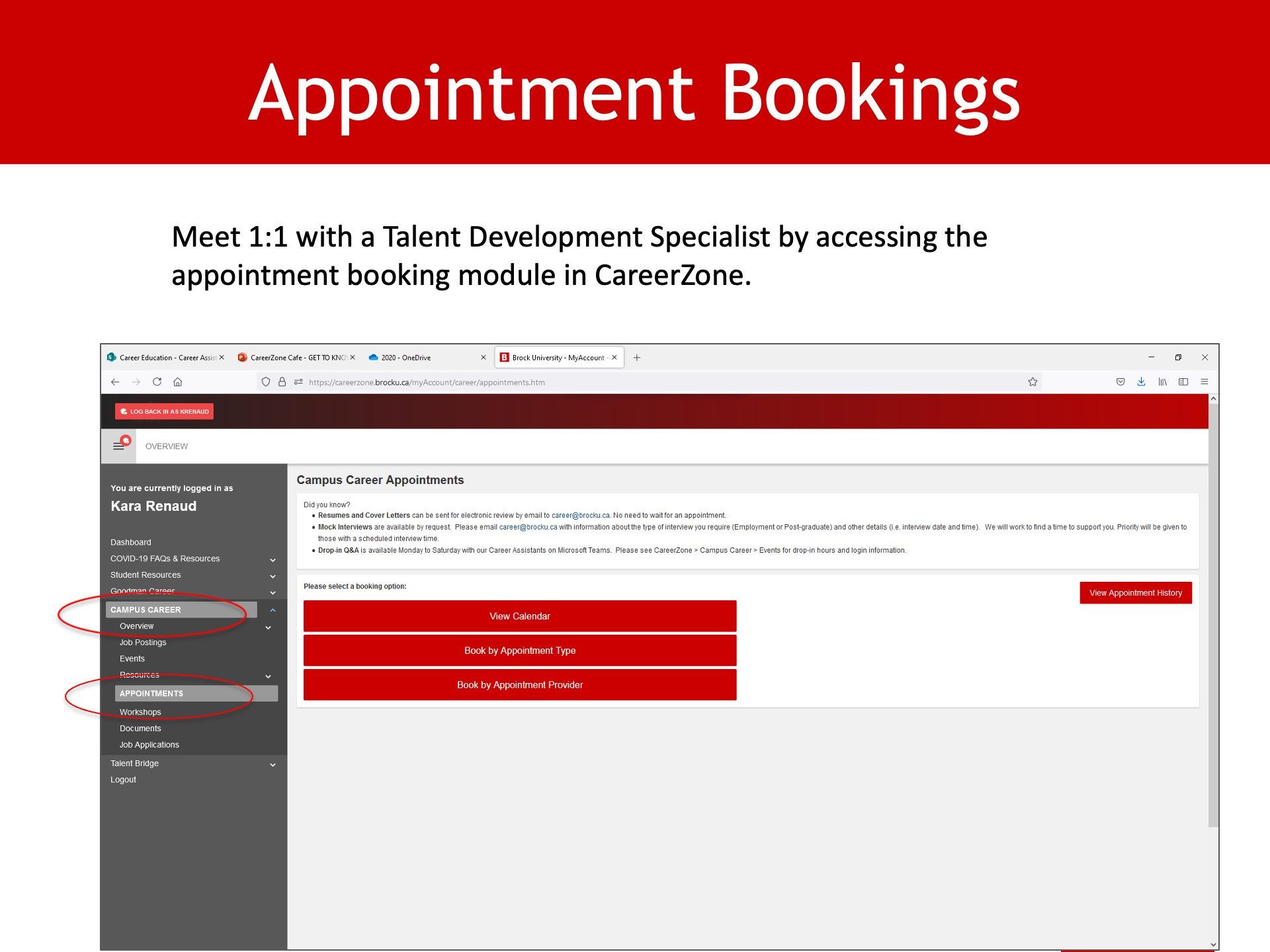 Appointment bookings