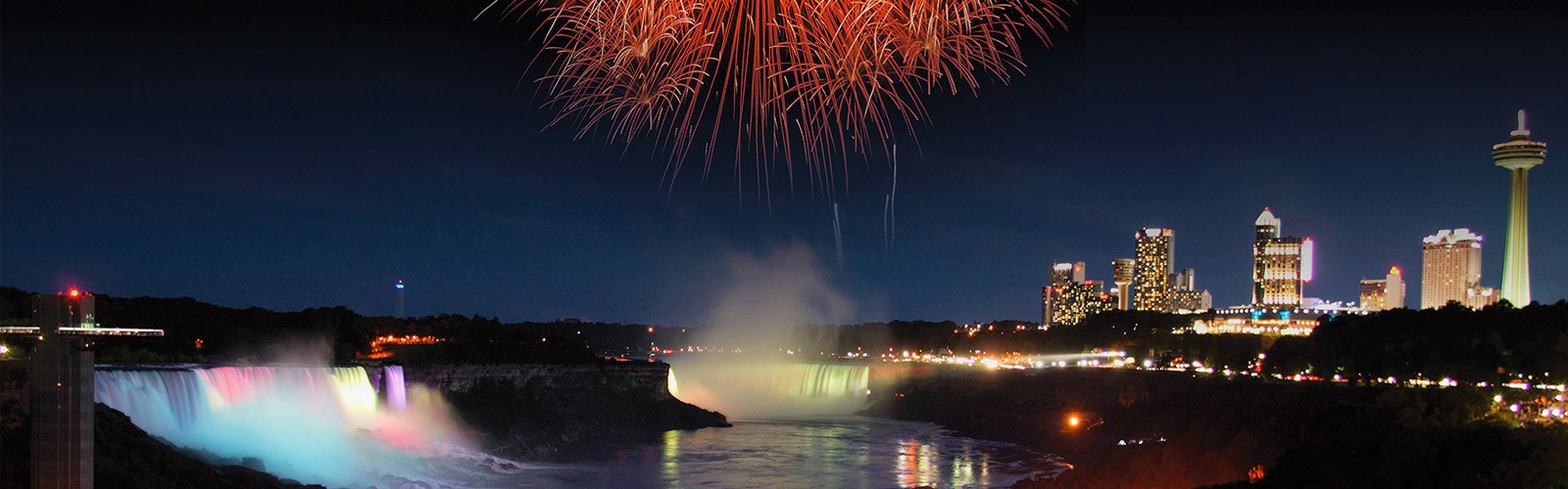 Fireworks over Niagara Falls